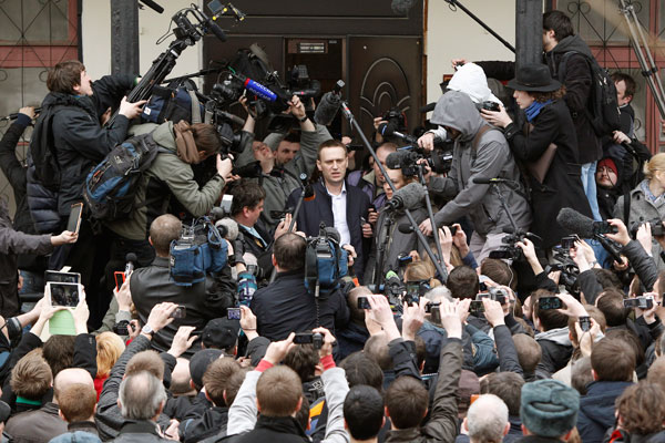 Алексей Навальный после заседания городского суда Кирова