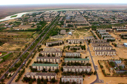 Вид на город Байконур