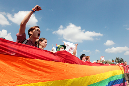 Митинг ЛГБТ-активистов в Петербурге