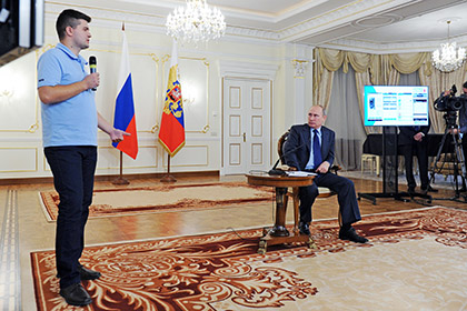 Владимир Путин на встрече с участниками проекта «Стартапы в интернете»