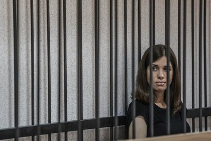 Надежда Толоконникова перед началом заседания Верховного суда Мордовии