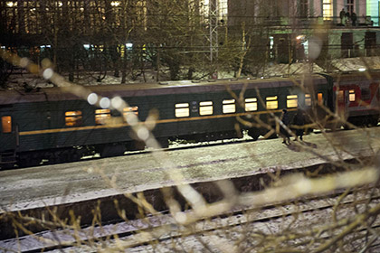Поезд, доставивший экипаж «Арктик Санрайз» в Санкт-Петербург