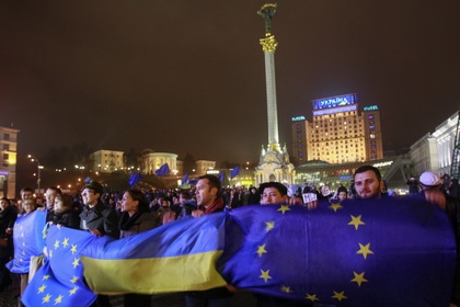 Стихийная акция на Майдане Независимости 22 ноября 2013 года