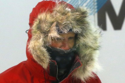 Принц Гарри во время подготовки к походу на Южный полюс. 
