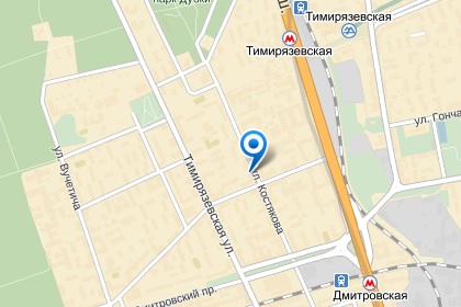 Район места происшествия на карте Москвы