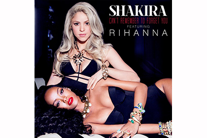 Обложка сингла Шакиры и Рианны «Can't Remember To Forget You»