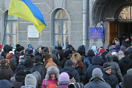 Демонстранты в Чернигове