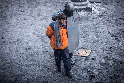 Задержание демонстранта в Киеве
