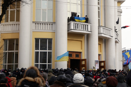 Штурм здания Винницкой администрации