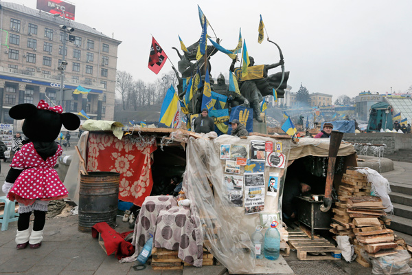 Акция протеста на Площади Независимости в Киеве, декабрь 2013 года
