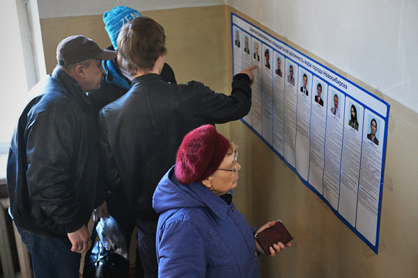 Во время голосования на досрочных выборах мэра Новосибирска