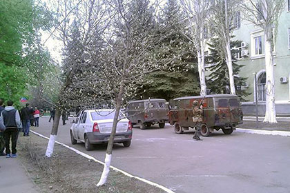 Городское отделение милиции в Краматорске, 21 апреля 2014