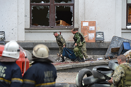Последствия авианалета в Луганске, 2 июня 2014 года
