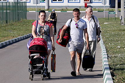 Беженцы из Луганска