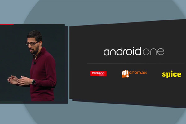 Вице-президент по Android, Chrome и приложениям Сундар Пичаи выступает на Google I/O