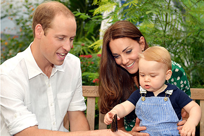 Принц Уильям и Кейт Миддлтон с сыном принцем Джорджем
