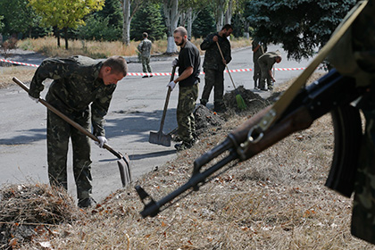 Взятые в плен силовики в Донецкой области