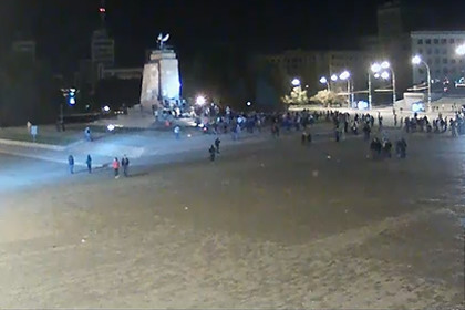 Площадь Свободы в Харькове после сноса памятника Ленину