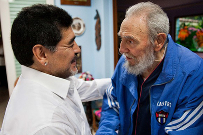Диего Марадона и Фидель Кастро