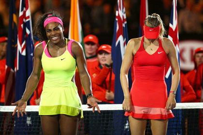 Серена Уильямс и Мария Шарапова в финале Australian Open