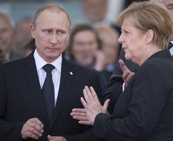 Владимир Путин и Ангела Меркель