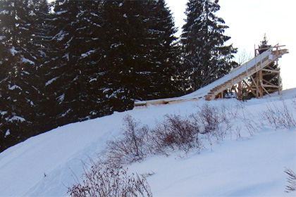 Кировчанин в одиночку построил 20-метровый трамплин для прыжков на лыжах