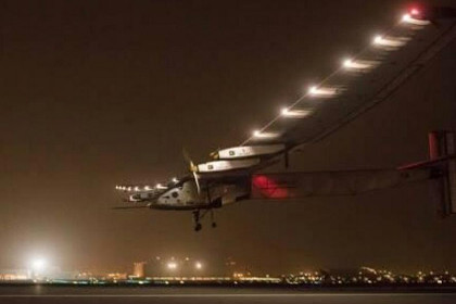 Посадка Solar Impulse 2 в Ахмедабаде