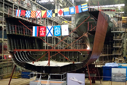 Церемония закладки фрегата «Адмирал Головко» и корвета «Гремящий»