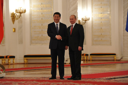 Си Цзиньпин и Владимир Путин 2013 год