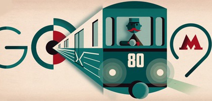  Google создал дудл в честь 80-летия московского метро