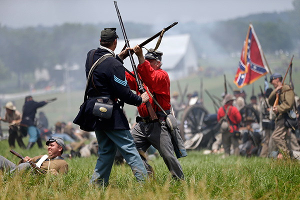 Реконструкция битвы гражданской войны США