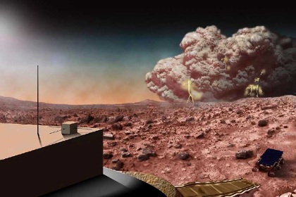 Буря на Марсе (в представлении художника)