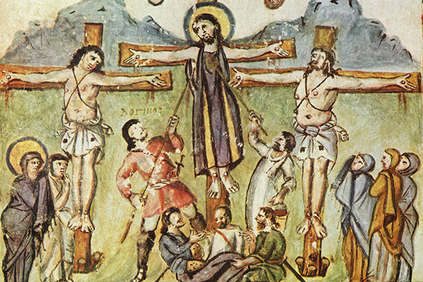 Евангелие Рабулы, 586 г. Распятие.
