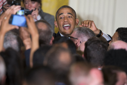 Барак Обама на приеме в Белом Доме, посвященном «Месяцу гордости ЛГБТ»
