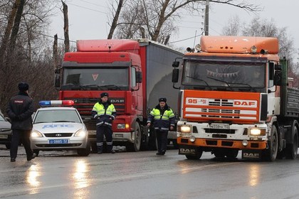 Акция дальнобойщиков в Кстовском районе Нижегородской области