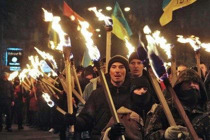 В Киеве началось шествие в честь дня рождения Бандеры