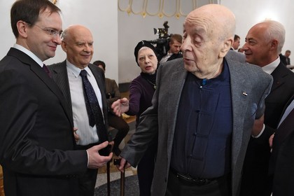 Министр культуры России Владимир Мединский и Леонид Броневой (справа)