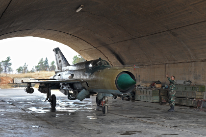 МиГ-21 сирийских ВВС на авиабазе Хама