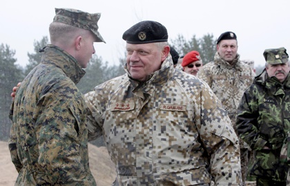 Командующий Национальными вооруженными силами Латвии Раймонд Граубе