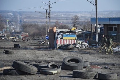 Дебальцево после отхода украинских военных, февраль 2015 года