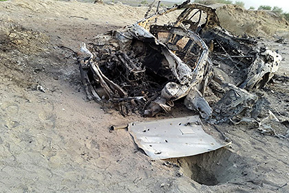 Уничтоженный автомобиль Ахтара Мохаммада Мансура