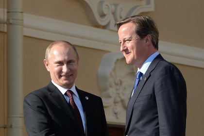 Владимир Путин (слева) и Дэвид Кэмерон