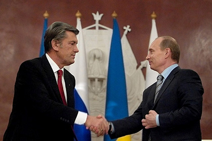 Виктор Ющенко и Владимир Путин, 2008 год