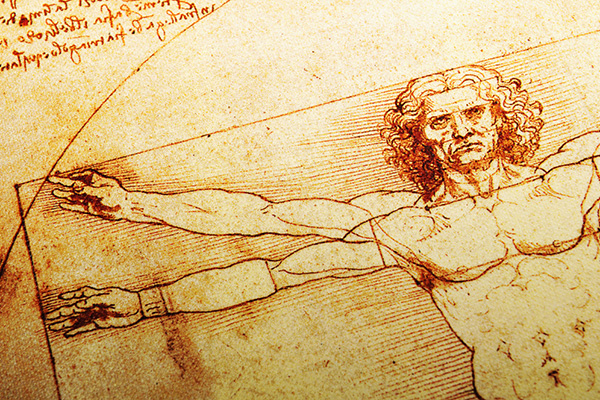 Витрувианский человек Леонардо да Винчи 