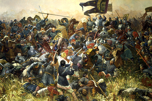 Репродукция картины Сергея Присекина «Куликовская битва»