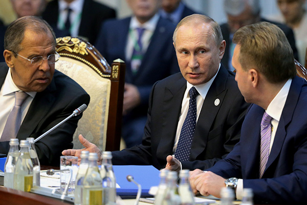 Владимир Путин на юбилейной встрече глав СНГ