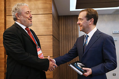 Дмитрий Медведев и Фидель Анхель Кастро