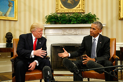 Дональд Трамп (слева) и Барак Обама