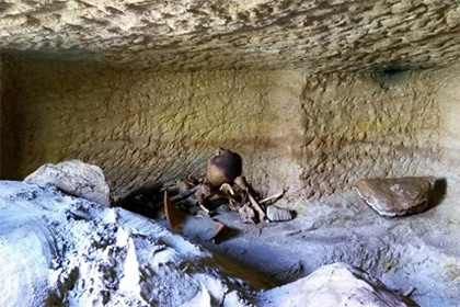 В Египте обнаружены 12 гробниц со скелетами детей и животных