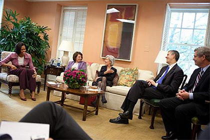 Мишель Обама в офисе первой леди